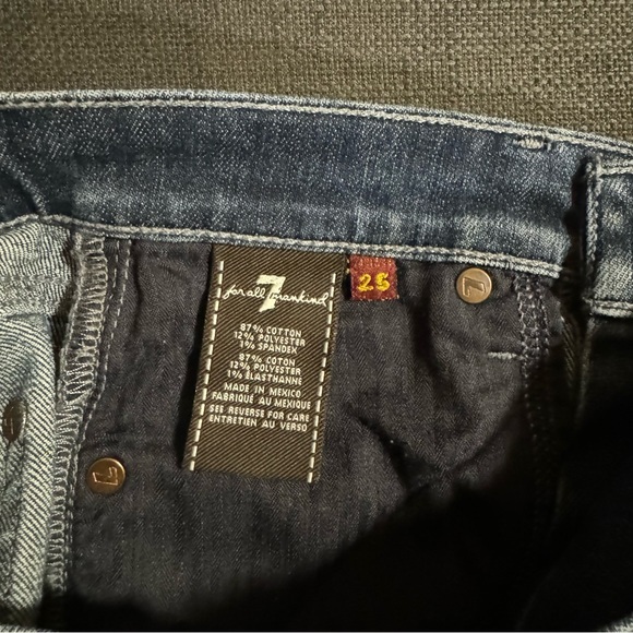 7 For All Mankind ‘Gwenevere’ Skinny Jeans Waist Size 25 - Picture 9 of 12